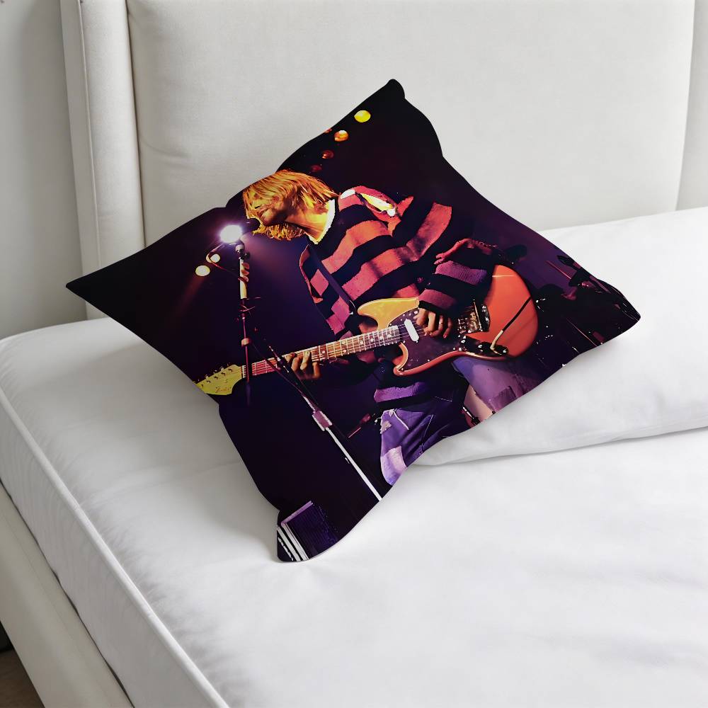 KKurtt Guitar CCobain Square Pillow Case Soft Decorative Throw Pillow Cover for Home Sofa Bed