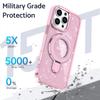 Luxury Glitter Metal Stand Magnetic Wireless Charging Clear Case For iPhone 16 15 14 Plus 13 12 17 Pro Max 17Air Magsafe Cover