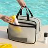 Transparent Waterproof Toiletry Bag - Large Capacity for Men, Wet/Dry Separation, Swimsuit Storage, Portable Travel Organizer