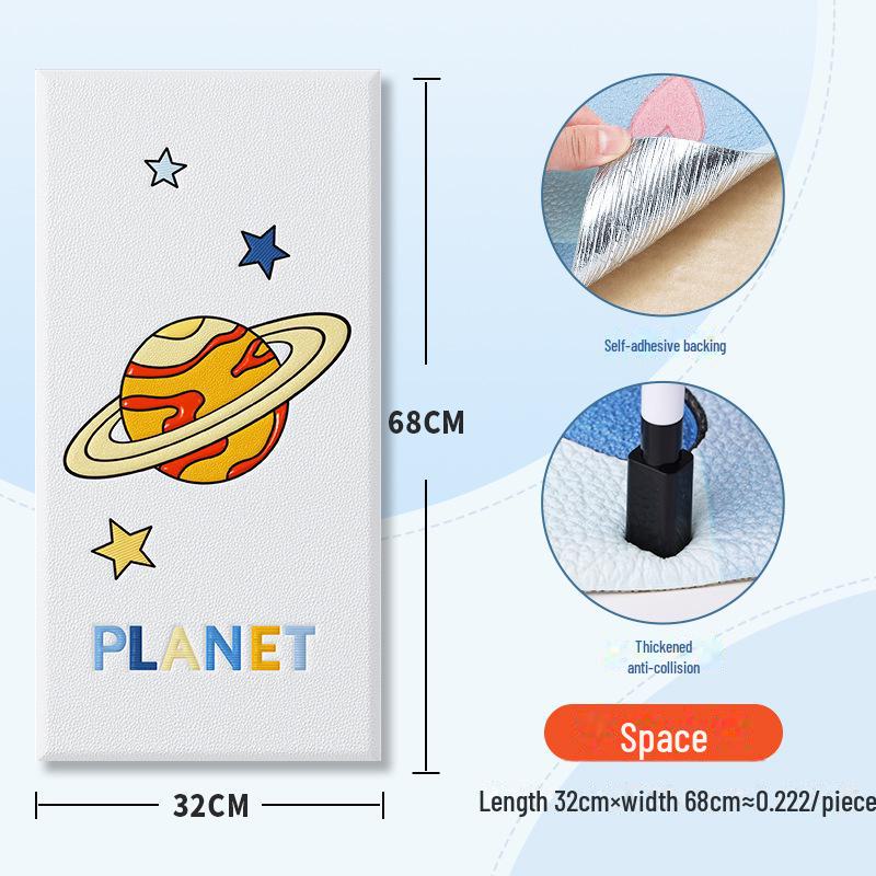 

3D мягкие наклейки для защиты стен «Татами» — самоклеящиеся, противоударные, для детской комнаты и прикроватной тумбочки.