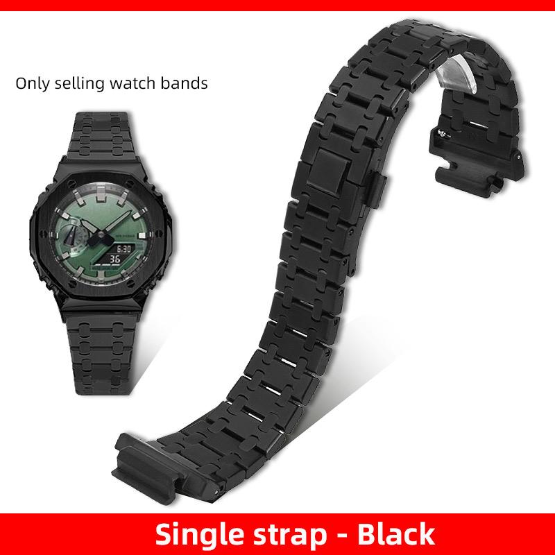 GA2100 Stainless Steel Watch Strap Metal Case For Casio G-SHOCK GA-2100 GA-2110 GA-B2100 Modified Bezel Watch Band Bracelet 16mm