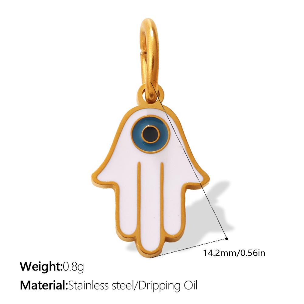 European and American retro exotic jewelry pendant golden Fatima hand evil eye element decorative pendant