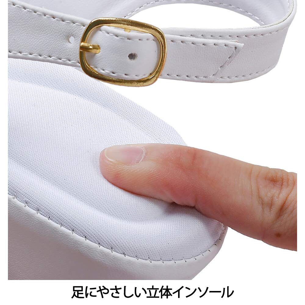 Nursery Soft Insole Stretch Memory Size 9811306A Women's Sandals, Foam, 23.5, Black,