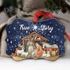 Christmas Jesus Nativity True Story Ornament Xmas Tree Hanging Decoration 2D Flat Acrylic Pendant for Christmas New Year Celebrations