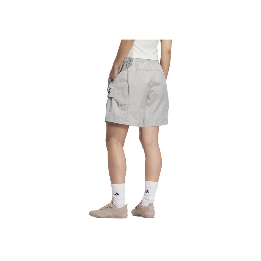 Adidas FOS Woven Shorts Comfortable Versatile Fashionable Soft Solid Color Casual Shorts Women Shorts Light-Gray KE9577
