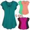 Plus Size Women's Summer Short Sleeve Blouse T Shirt Tops Casual Loose Tunic Tee For Effortless Style And Comfort