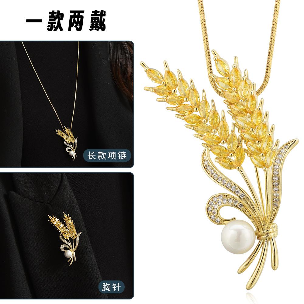 

Пшеница Модное Золотое Колье с Шипами Модный Аксессуар Элегантный Цветочный Дизайн Для Женского Стиля