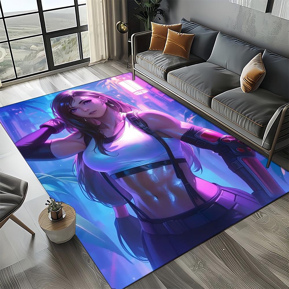 27 Style New Sephiroth Final Fantasy Games Cloud Tifa Aerith Carpet Rug for Living Room Bedroom Home Sofa,Kid Non-slip Floor Mat