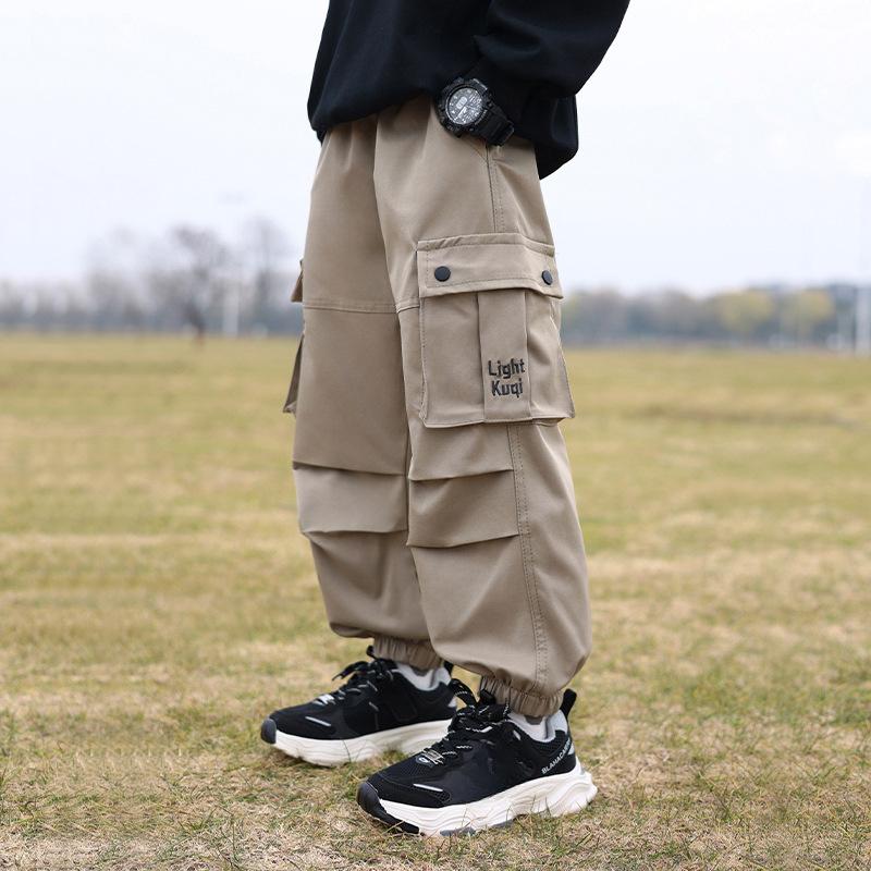 

Брюки для мальчиков Новые водонепроницаемые брюки для детей среднего и старшего возраста Брюки для альпинизма и бега Модные трендовые брюки 120 [Recommended 105-115 height within 20 kg]