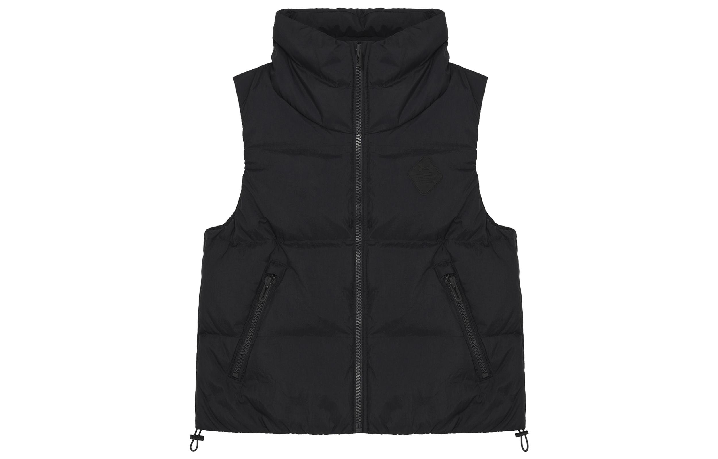 Under Armour ColdGear Down Vests Women s Black Stand Collar Moderate Other 1381660-001 L