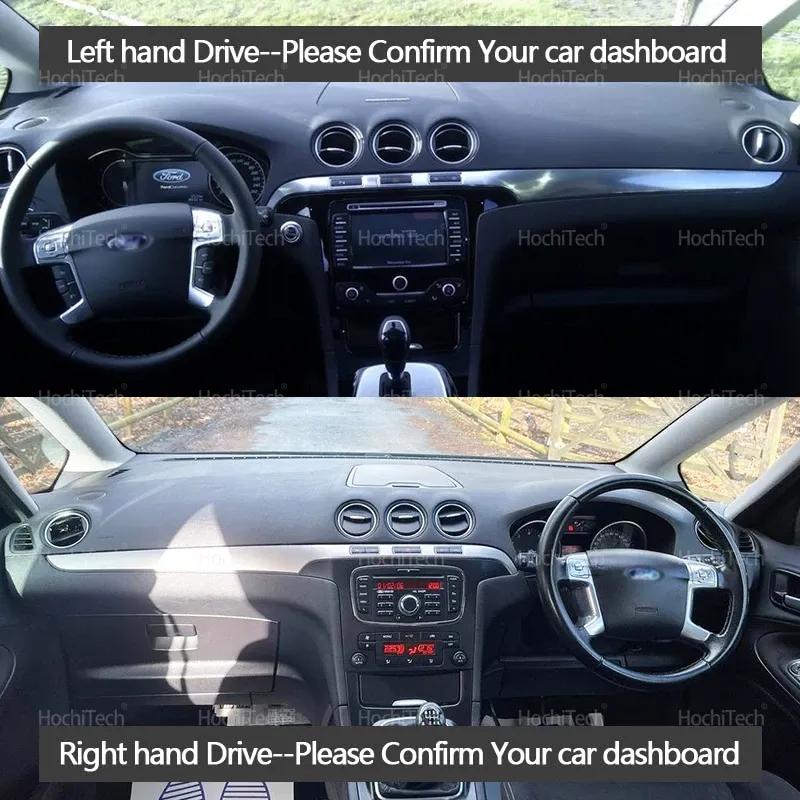 Car Dashboard Cover Mat for Ford S-Max 2006-2015 Auto Dashboard Cover Dash Mat Board Pad Carpet Dashmat Anti-UV Mats