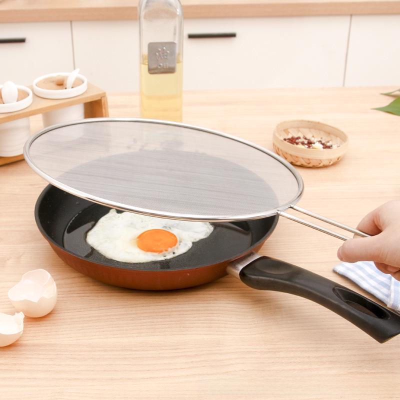 

Сетка для жарки из нержавеющей стали с ручкой и защитой от брызг