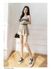 Women's High Waist Slimming Wool A-line Pleated Shorts - Autumn/Winter 2024 Collection