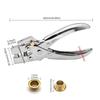 Adjustable Hole Punch Pliers, 4-13mm Depth, Lever Design for Easy Punching & Eyelet Setting