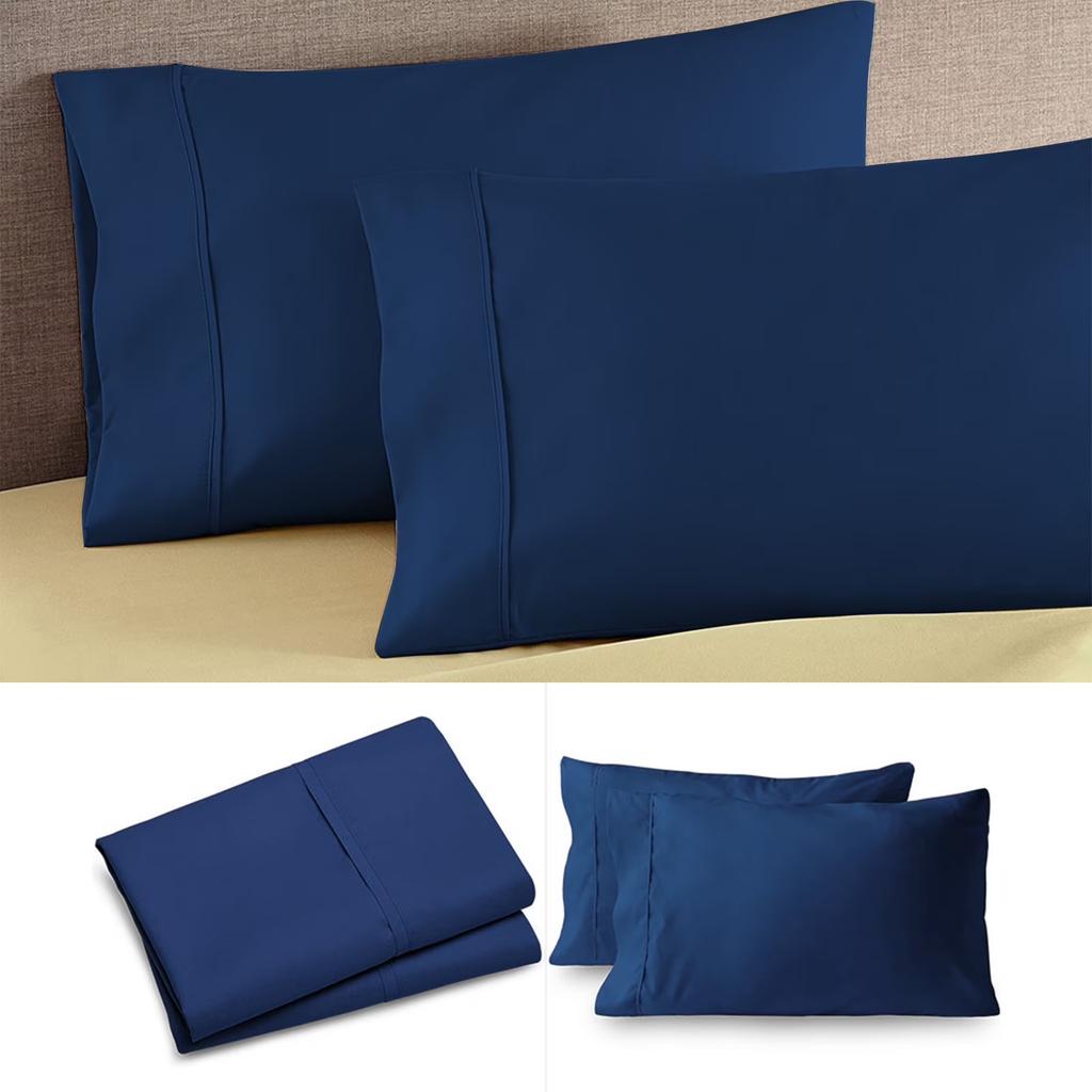 Set Of Two Extra-large Pillowcases - Ultra-soft Brushed Microfiber Pillowcases With Envelope Closure, 20x36 Inches, Cool And Breathable Bedding Set.