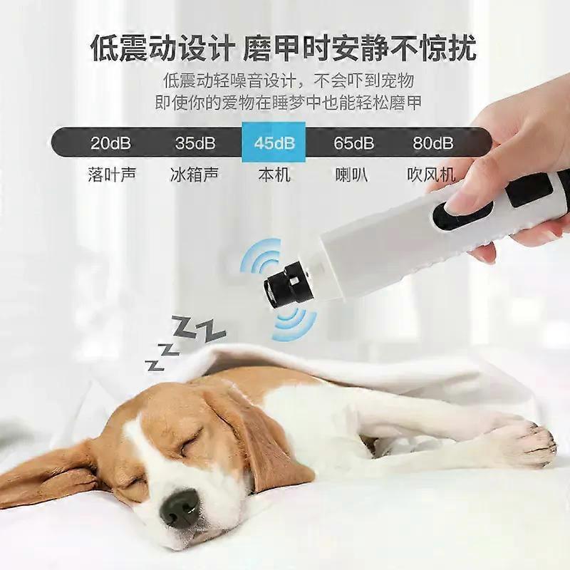 2026 New Silent Groom Pro Pet Nail Grinder  5Speed 40dB Quiet Electric Nail Trimmer with LED Light | Painless Paws Grooming for Small/Medium/Large Dog