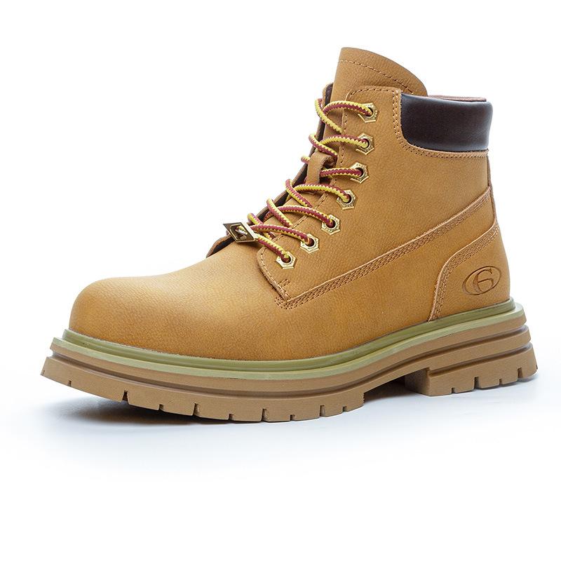 Couple rhubarb boots women's new hollowed-out breathable tooling short boots small size thick-soled inner height-increasing mountaineering boots men