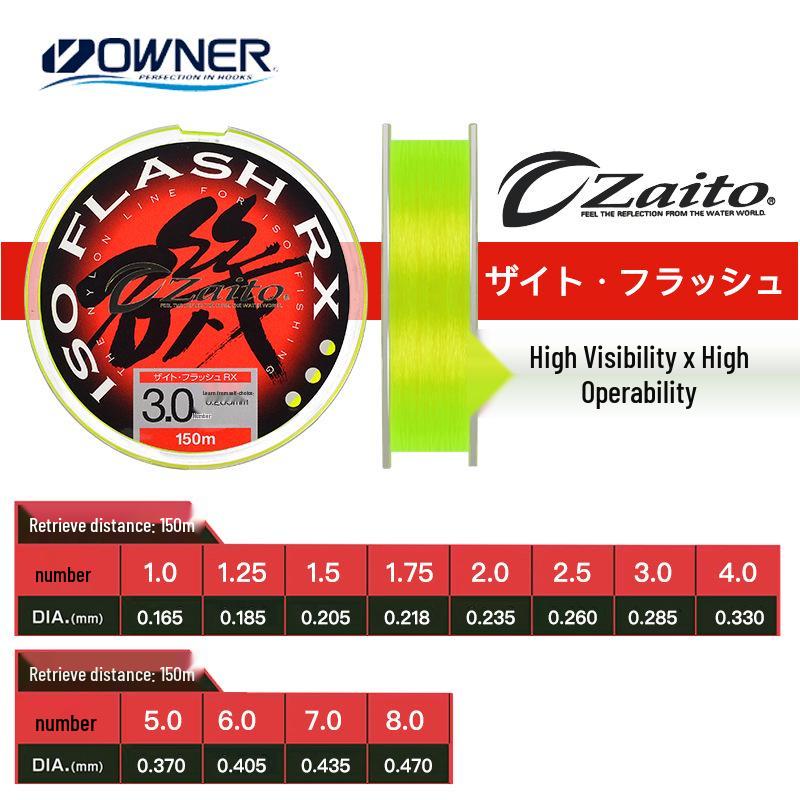 Ouna Yamamoto Hachiro White Nylon Fishing Line for Sea and Rock Fishing Size 1.5