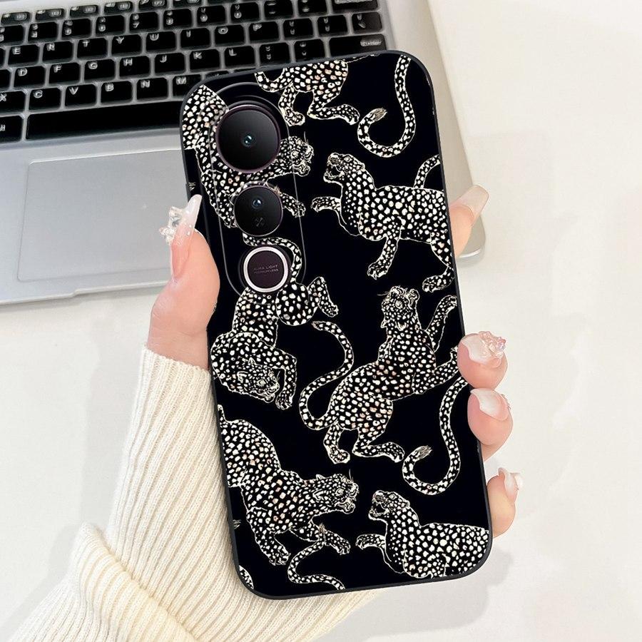 For Vivo V50 Lite Case Liquid Soft Silicone Fashion Newest Painting Back Cover For VivoV50lite V 50 5G Matte Phone Cases