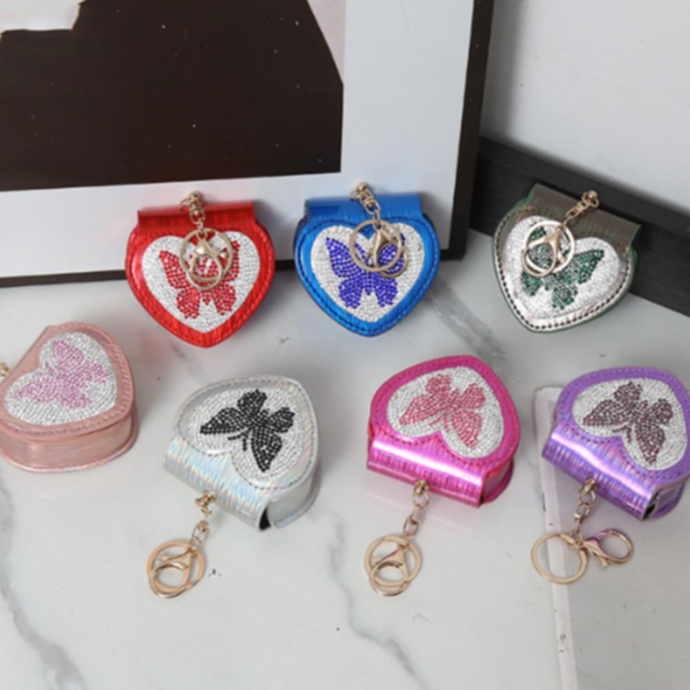 

Lipstick Bag Love Butterfly Coin Bag Coin Purse Handbag Keychain Women/Lady рожевий