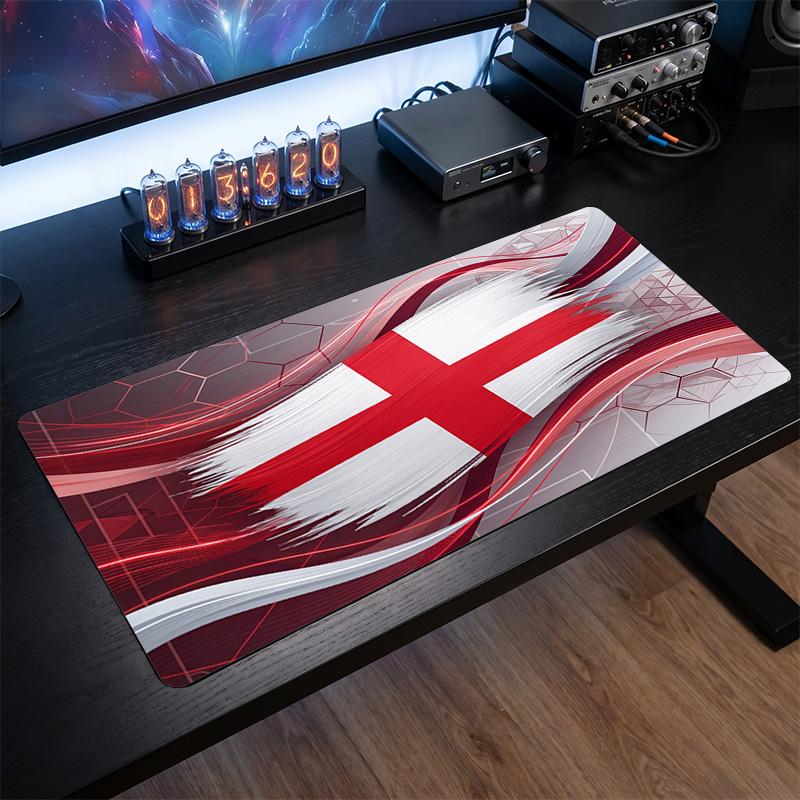 England Football Crest Mouse Pad, Extended Non Slip Rubber Desk Mat for Gaming Office Laptop Fan Gift