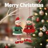 1Pc Christmas Elves Stuffed Plush Dolls Hanging Ornaments Xmas Tree Party Decor Cute Boy Girl Elf Hanging Pendants Gift New Year