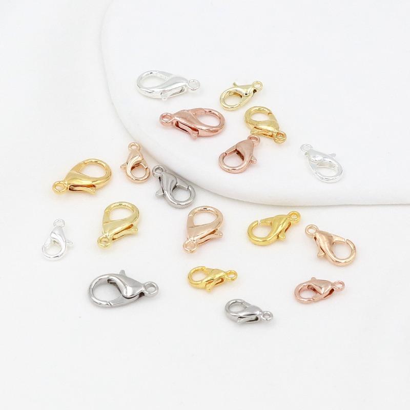 Color retention K gold-wrapped lobster buckle jewelry K gold bracelet necklace buckle end spring buckle DIY jewelry accessories B