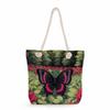 Butterfly print thick rope single-shoulder beach bag 7320