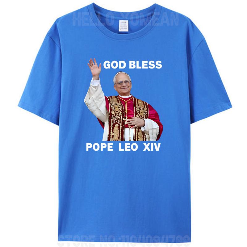 God Bless Pope LEO XIV Tee Gifts Unisex Women Men's Cotton T-Shirt Tops