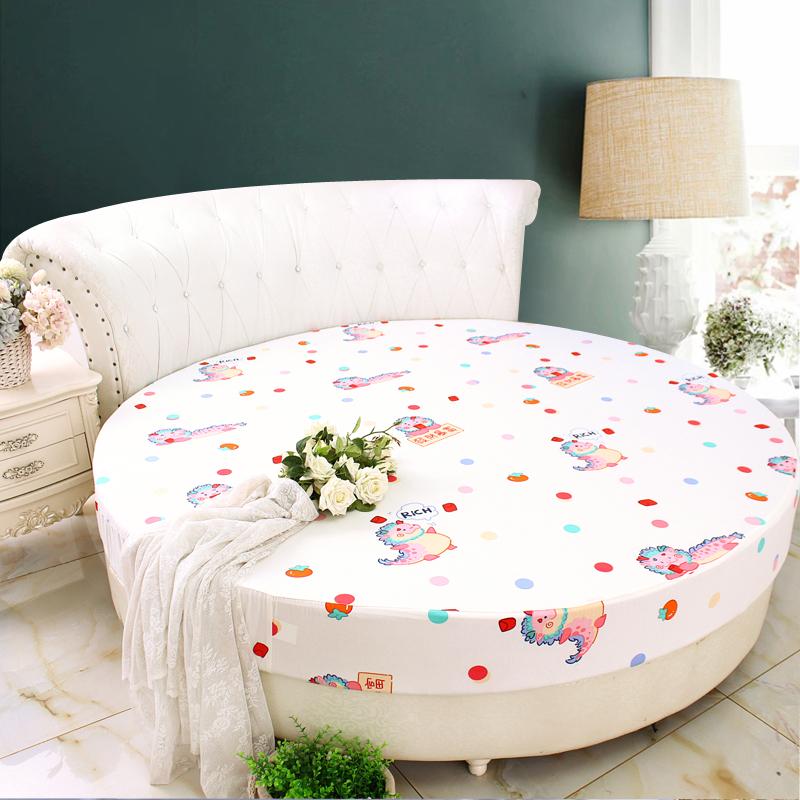 

200/220СМ (БЕЗ наволочек) Круглая простыня на резинке Гостиничная Домашняя Очень Мягкая Круглая Простыня Чистый Хлопок Простыня с Резинками 200cm