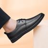 Pantofi pentru bărbați din piele naturală, retro, moale, anti-alunecare, pantofi din cauciuc, pantofi pentru bărbați, pantofi ocazionali pentru conducere, pantofi pentru domn, birou de afaceri