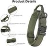Tactical Dog Collar Training Set Heavy Duty Outdoor AntiPull Leash Metal Buckle Collar Reflective Stitching for Medium Large Dog