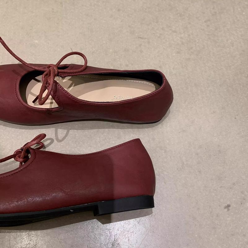 Fashion SUOJIALUN 2025 Autumn New Brand Women Flat Shoes Fashion Round Toe Lace Up Mary Jane Shoes Soft Flat Heel Ladies Boat Shoes