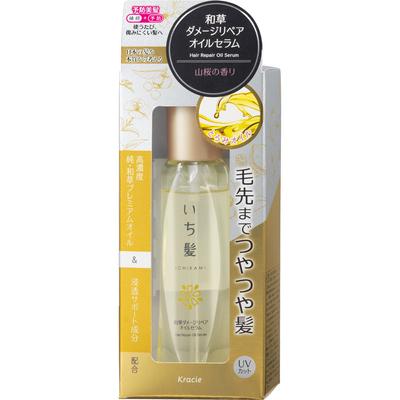 Ichihair Waso Damage Repair Oil Serum 60mL Ichikami Out-bath Treatments For Semi-long Hair, Spread About 3-4 Pushes of the Appropriate Amount I