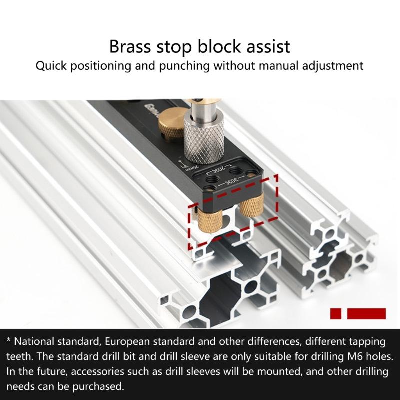 Aluminum Alloy Single Hole Punch Tool Woodworking Drilling Locator Suitable For Architects & Home Renovation Enthusiasts