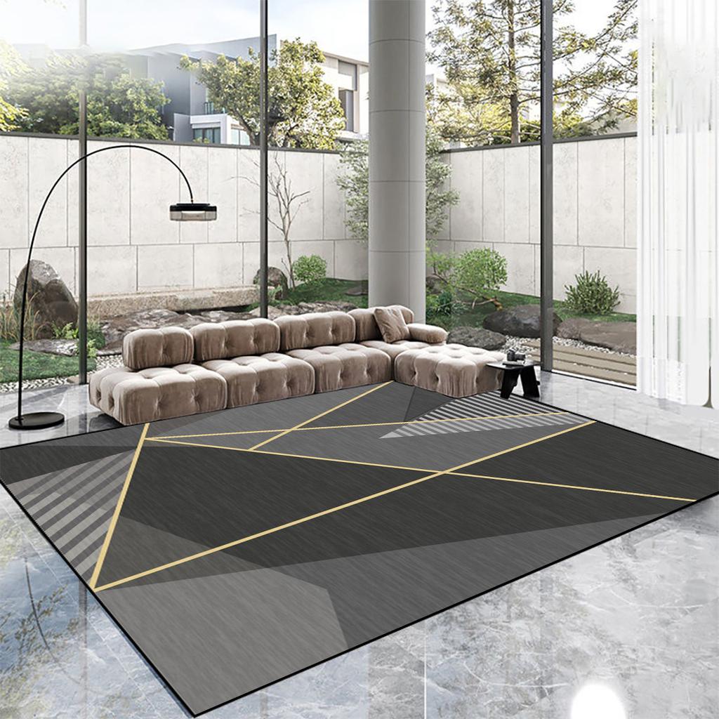 Nordic Geometric Low Pile Carpet Non Slip Living Room Rug 160x230cm Large Area Bedroom Floor Mat