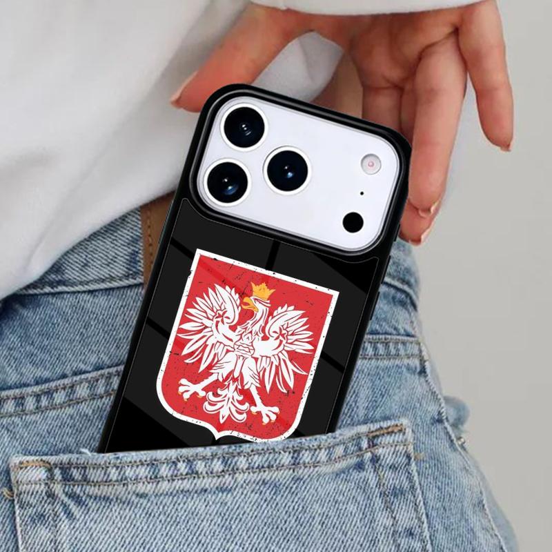 

Poland Polish Flag Phone Case for iPhone 17ProMax 12 13 14 15 16e 17 Pro Max Plus Air Cover iPhone17 Pro Max