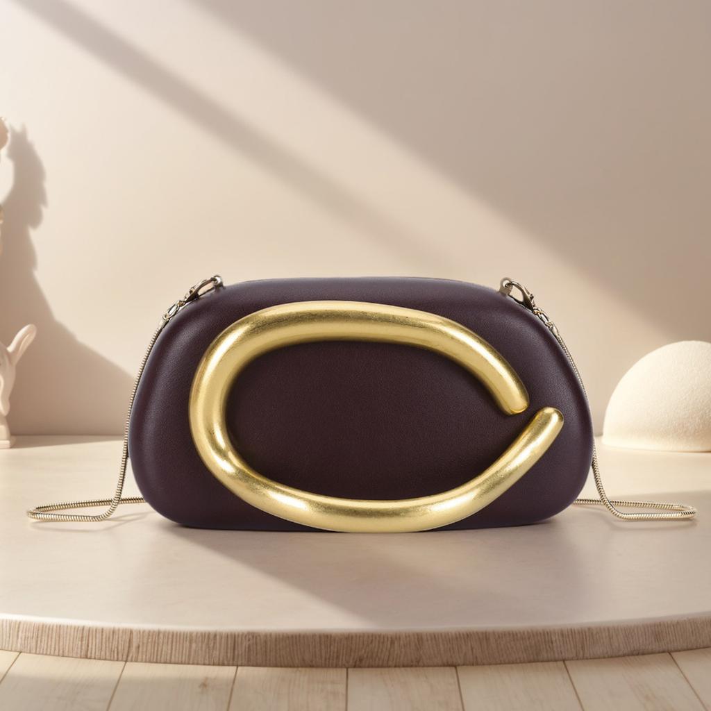 Women Retro Gold Metal Box Clutch Bag Vintage Evening Bags Luxury Designer Fashion Wedding Party Elegant Handbag with Chain