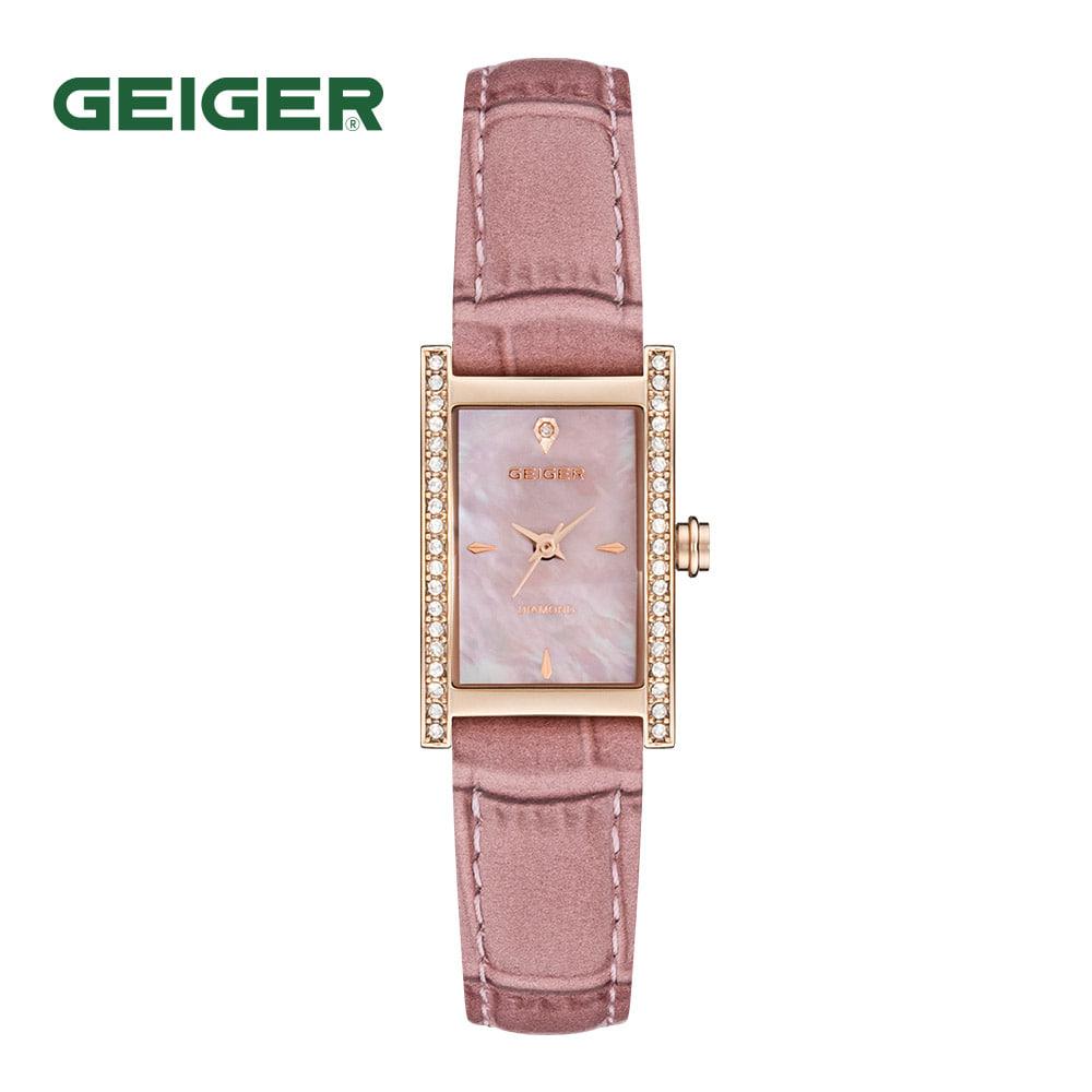 

Geiger GE1252RGPK Перламутровые Женские Кожаные Часы 19*30мм