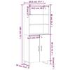 VidaXL Buffet haut Gris béton 69,5x34x180 cm Bois d'ingénierie 3189281