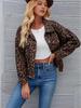 2025 Herbst/Winter Jeansjacke mit Leopardenmuster - Modische, lässige Damen-Oberbekleidung