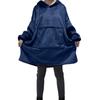 Unisex Winter Fleece Robe - Thick, Warm, Outdoor & Home Mid-Length for Couples