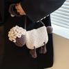 Hand-Woven Sheep Shaped Bag  Kawaii Cartoon Crossbody Bag  Cute Knitted Coin Purse  Eid Al-Adha