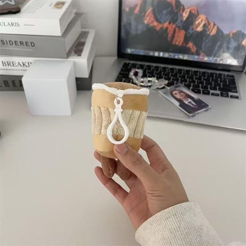 British Milk Tea Cup Cartoon Plush Pendant Cute Creative Keychain Doll Girl Book Packaging Decoration Doll