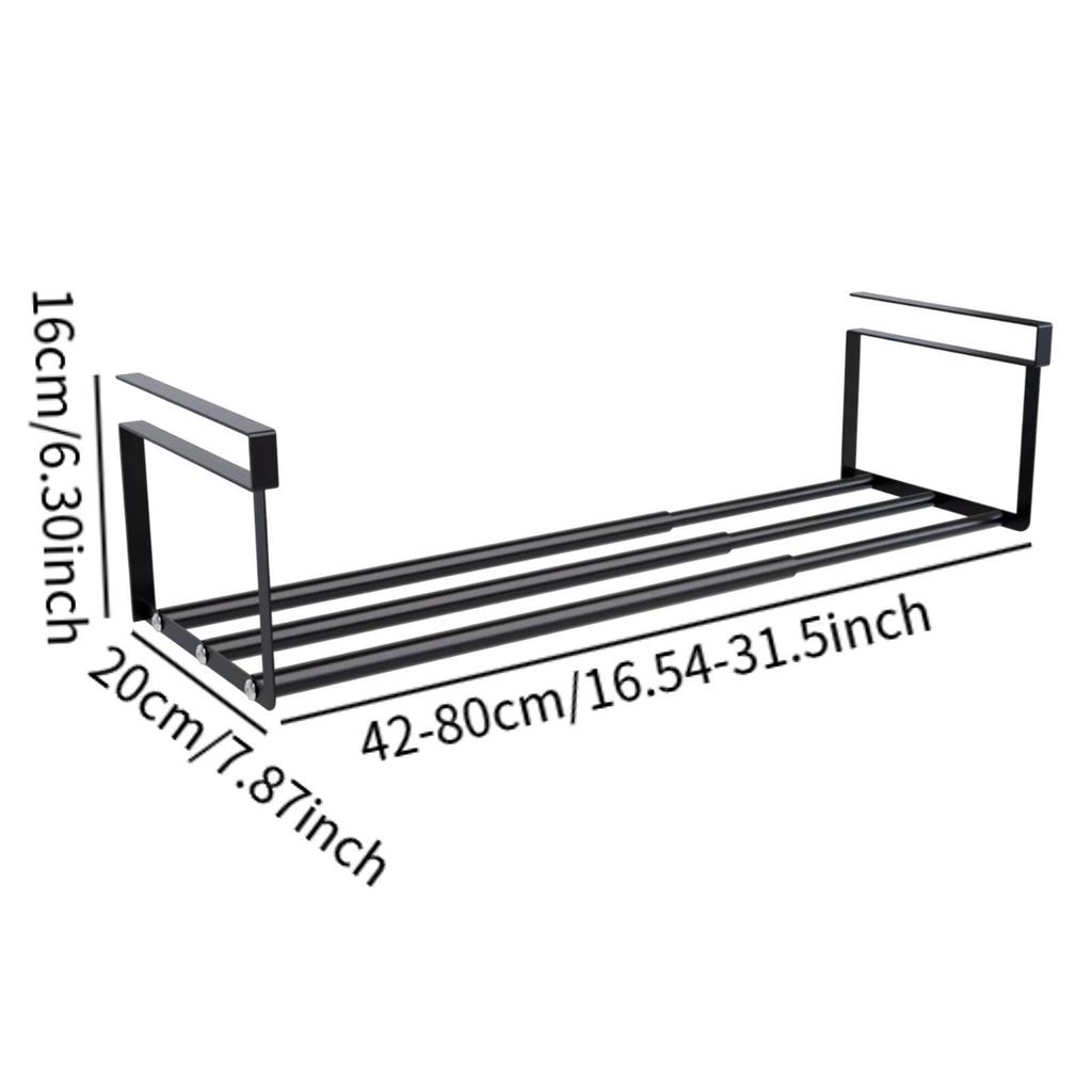 Under Shelf Rack Storage Rack Under Desk Book Storage Retractable for Cabinet for Wardrobe Cupboard Bookcase
