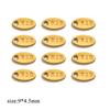  100pcs Stainless Steel Tail Chain Tag Real Gold Electroplated Small Pendant Accessories for Jewelry Making DIY Charms
