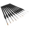10Pcs Detail Paint Brushes Set Ergonomic Handle Soft Nylon Good Adsorbability Wide Application