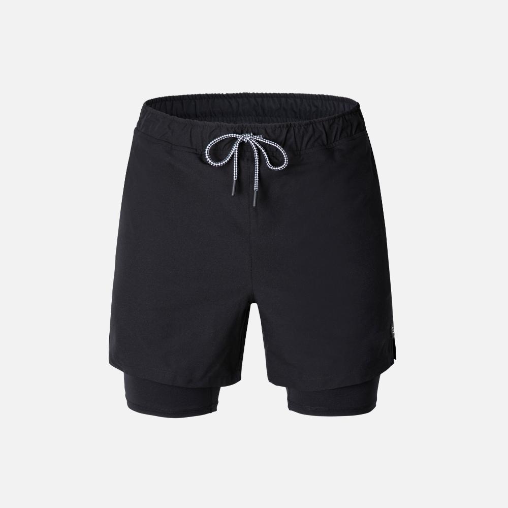 BARREL Men Essential Beach 4/8 Leggings Shorts Black (B3Smwbs015Blk)