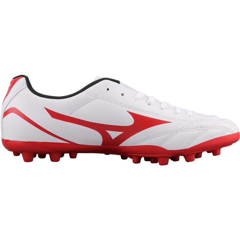 Mizuno Potrero Wide Ag Short Nail Soccer Shoes White/Red Sneakers P1GA189262