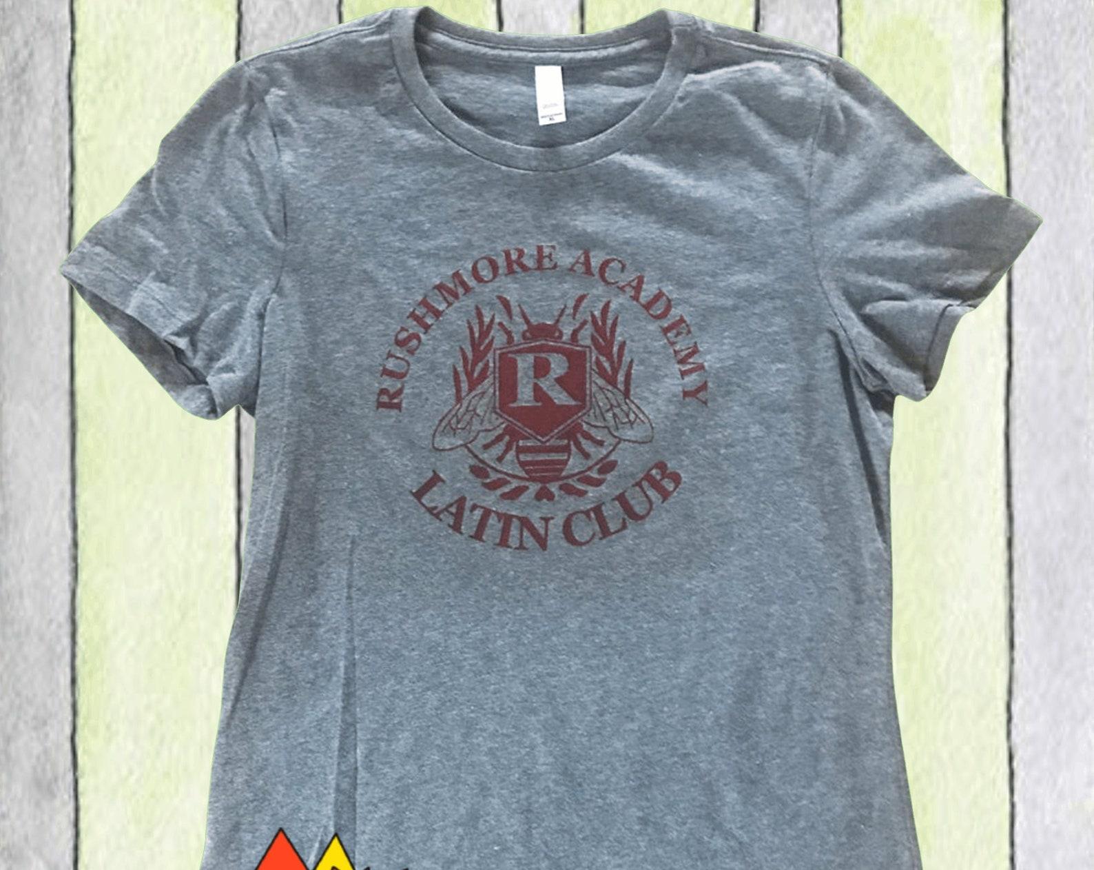 Rushmore Shirt, Latin Club Shirt, Rushmore Academy T-Shirt, Funny t shirts for women, Gifts for women, Wes Anderson, Women s shirt M